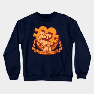 Bitcoin Revolution Funny Crypto Merch Crewneck Sweatshirt